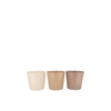 Zinc Natural Brown Mix Bucket Striped Ass 12x10x8cm