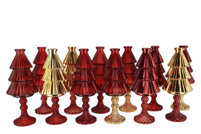 Jazz Wild Red Vase X-mas Tree Ass 11x28cm