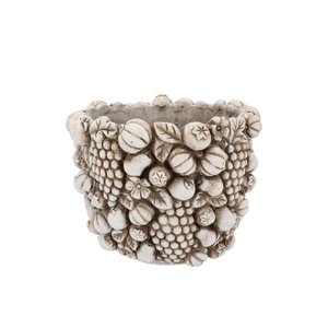 Concrete Fruit Pot Round 18x18x14cm Nm