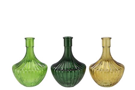 <h4>Dayah Forest Green Glass Vase 17x24cm Nm</h4>