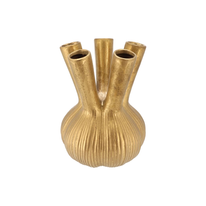<h4>Aglio Straight Gold Vase 26x26x35cm</h4>