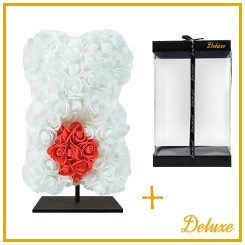 <h4>Moederdag Foam beer/hart 25cm+standaard</h4>