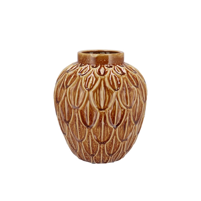 <h4>Inga Boa Brown Pot Active Glaze 27x27x30cm</h4>