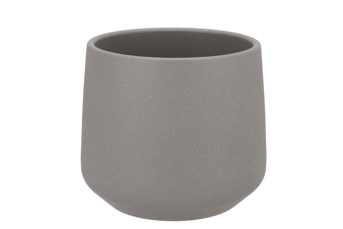 <h4>Ceramic Grey Structure Pot Orchid 14x12,5cm</h4>