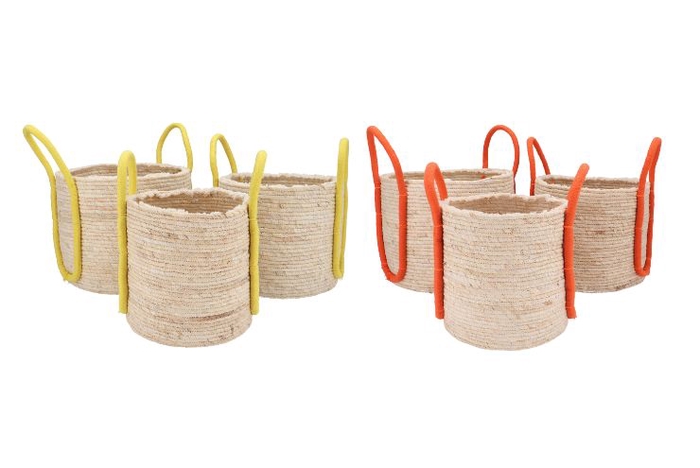 Venice Yellow/orange Basket Hand Set 3 35x28/32x26/26x25 Nm