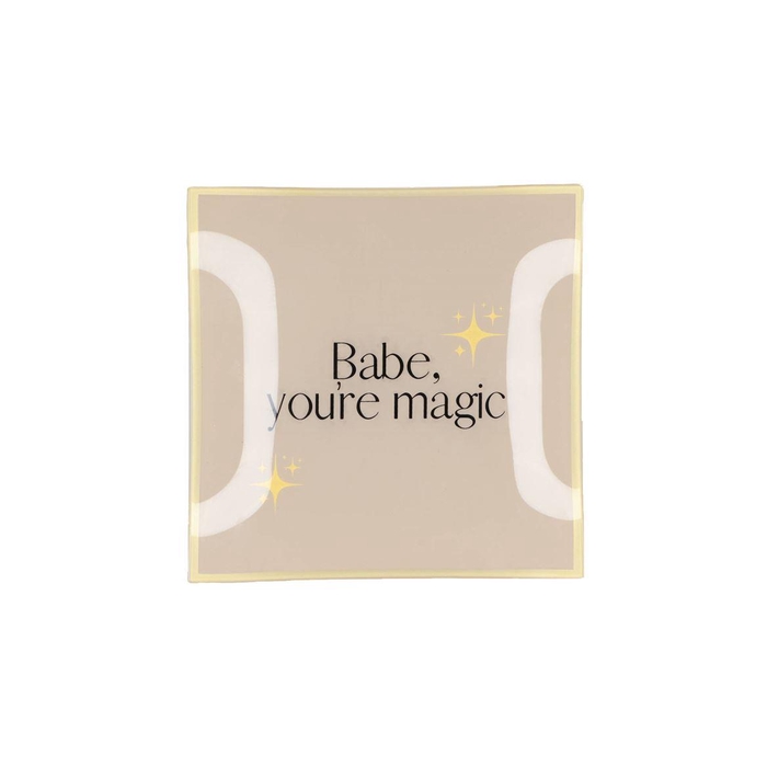 <h4>Plate Square Babe Your Magic 18x18x2cm</h4>