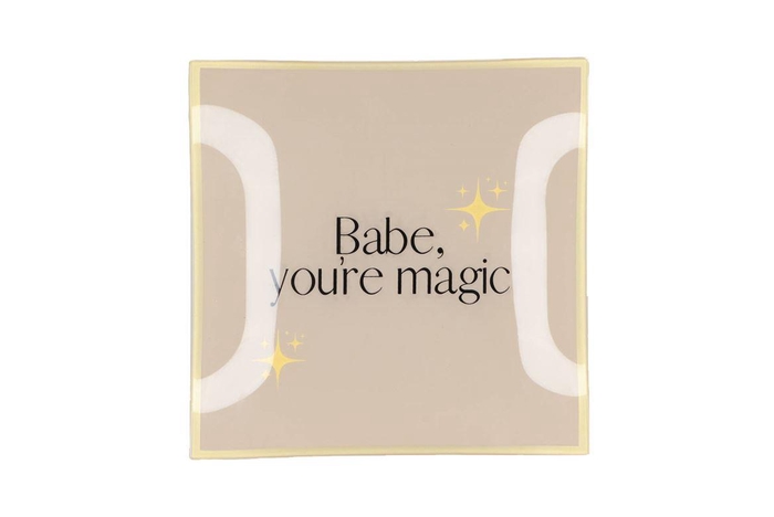 Plate Square Babe Your Magic 18x18x2cm