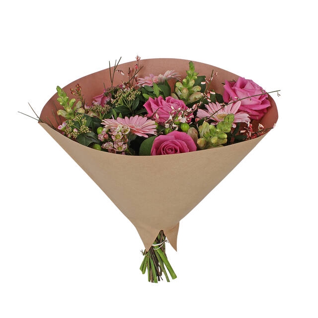 <h4>Hoes 35x35cm Angelo 70gr br kraft inside misty roze 500/ds</h4>