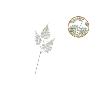 Silk Fern Forest Green Snowy 86cm Nm