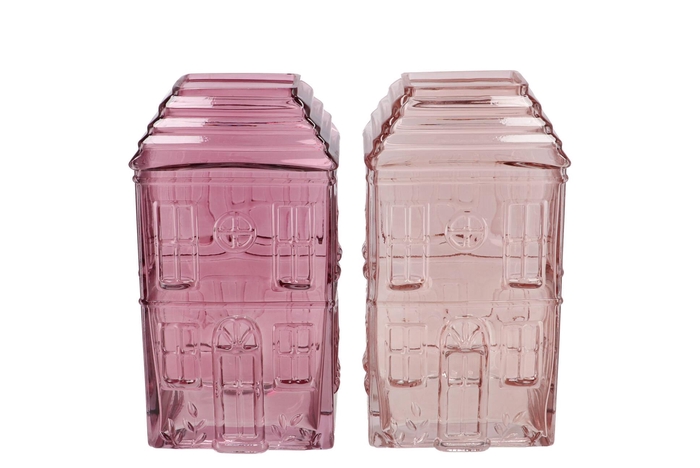 Mille Sand/old Pink Vase House 14x11x25cm