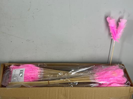 Stick Feather Lt. Pink 14cm