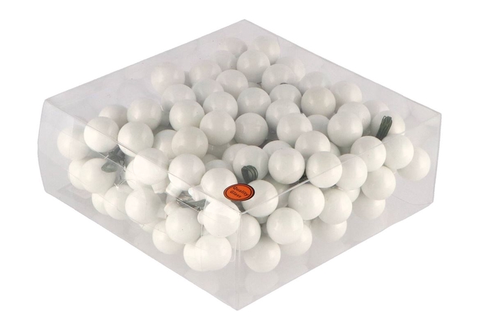 <h4>Glass Ball Shiny White 25mm P/144</h4>