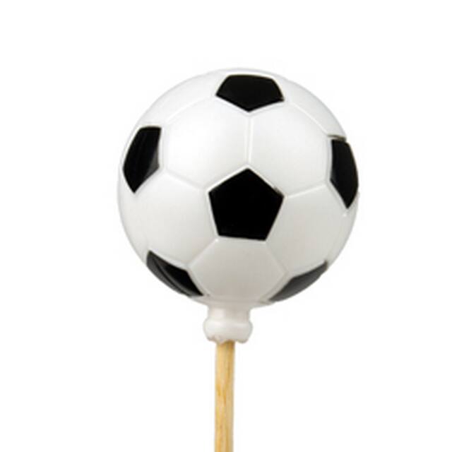 <h4>Pick Football Ø4cm+10cm stick white/black</h4>