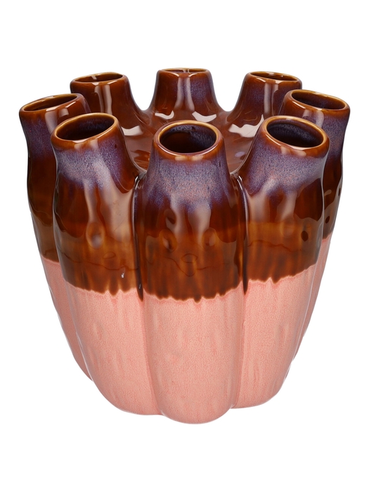 <h4>DF03-740550700 - Vase Floriva d24xh24 lavender/l.pink</h4>