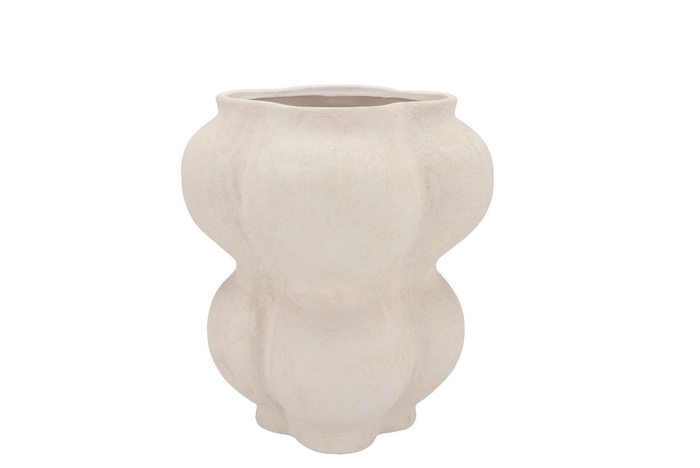 <h4>Porto White Vase 18x18x27cm</h4>