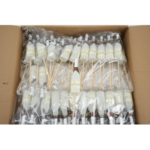 Stick Champagne bottle 13,5x4cm+12cm stick white 24pce/inner