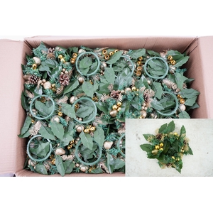 Wreath christmas ring Ø8cm gold R3