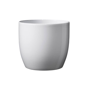 Pot Basel keramiek 10xH8cm wit glanzend