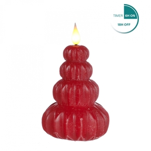 Kerst LED kaars boom wax 7*12cm