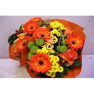 Boeket Biedermeier Geel/oranje