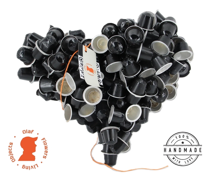 OBJECT HEART NESPRESSO BLACK Ø35CM ↕35CM