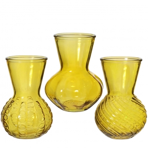 Glas Vaas Kristal d6/13*18cm ass.