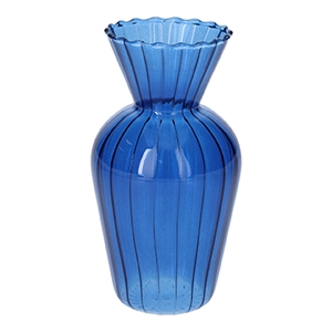 DF02-665292600 - Vase Swirl d6.2/7.4xh14 blue