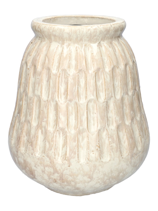 <h4>DF03-740520600 - Pot Elmera d15/25.5xh28.5 creme</h4>