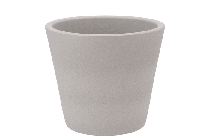 <h4>Vinci Matt Grey Container Pot 21x19cm</h4>