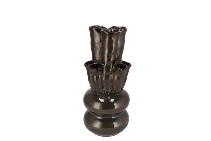 Merlin Green Vase Tubes 14x30cm