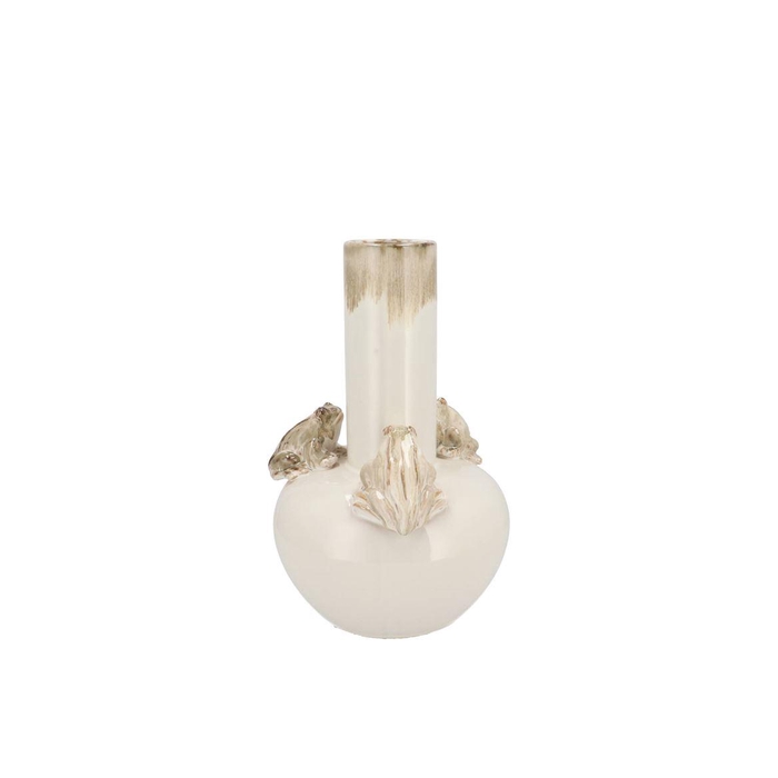 <h4>Frog White Vase Tube 14x14x19cm Nm</h4>