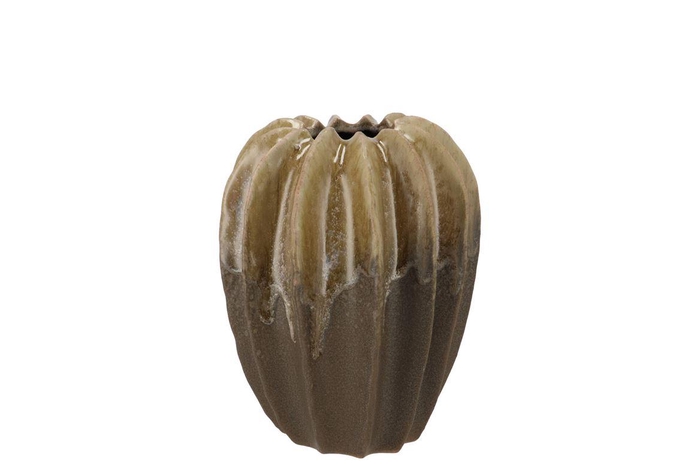 Dion Brown Vase Structure 14x14x15cm