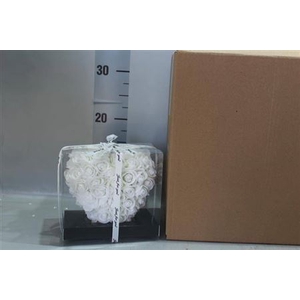 HUIS EN TUIN HEART WHITE 16CM