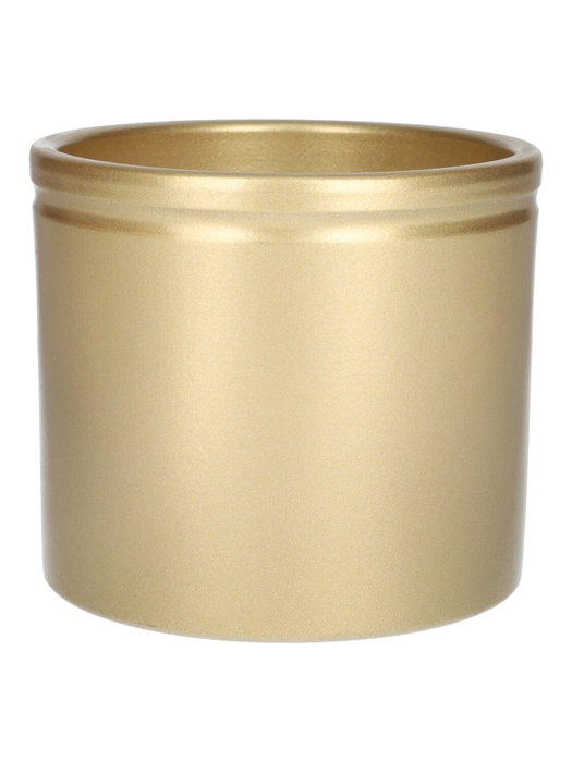 DF03-883619500 - Pot Lucca d14xh12.5 pearl gold metallic