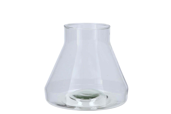 Glass Milk Bottle Roca Clear 17x17cm