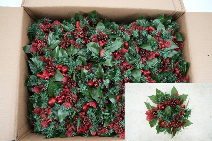 <h4>Wreath christmas ring Ø8cm red R3</h4>