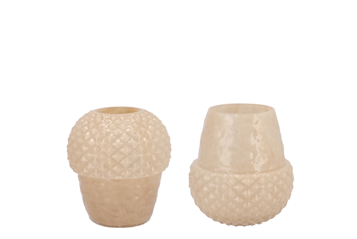 Lina Cozy Sand Vase Acorn 15x15x14cm