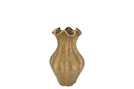 <h4>Inga Driss Gold Vase Active Glaze 15x15x20cm Nm</h4>