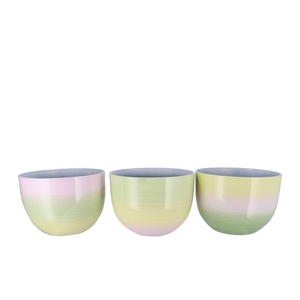 Melamine Rainbow Pastel Pot Ass 36x30cm