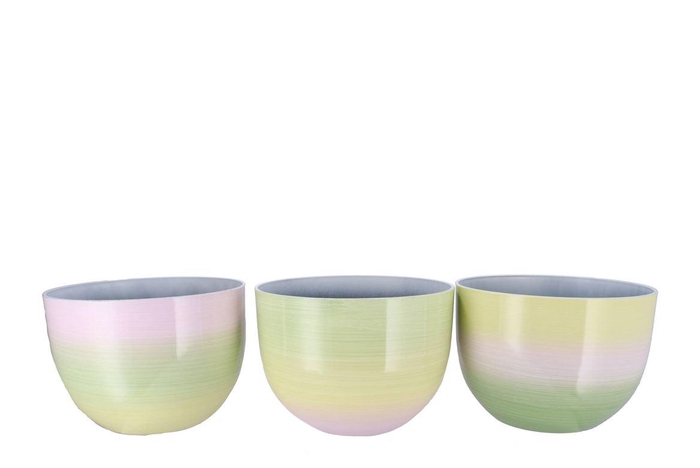 <h4>Melamine Rainbow Pastel Pot Ass 36x30cm</h4>