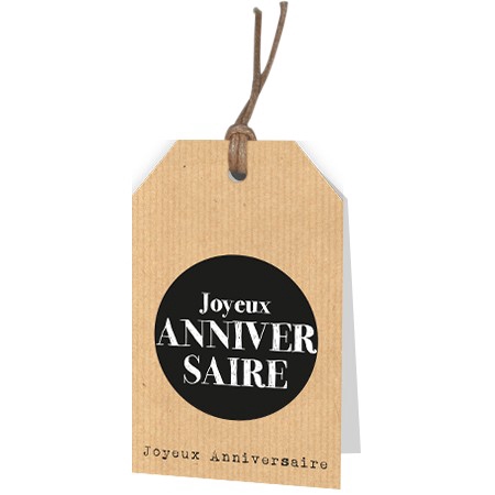 Labels Displ.Card F Anniv. 5*8cm x12