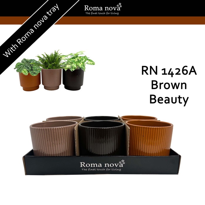 <h4>Dec Keramiek Rom 1426A Brown Beauty (Ø12cm)</h4>