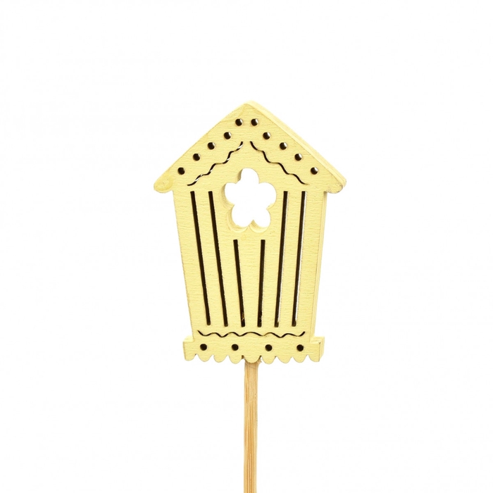 <h4>Bijsteker 20cm Huis hout 7cm</h4>