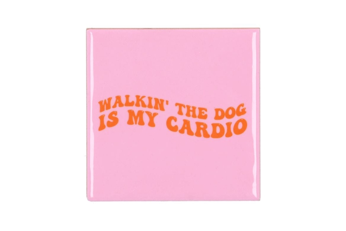 <h4>Tile Walkin The Dog Pink 10x10x1cm</h4>