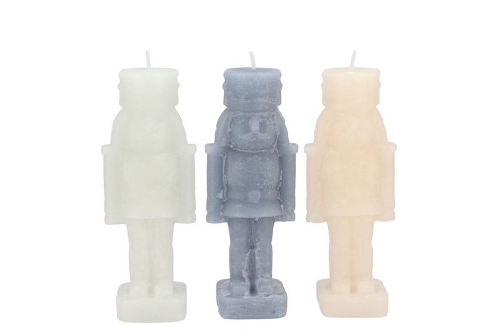 <h4>Candle Frosty Nutcracker Grey Mix 6x6x16cm</h4>