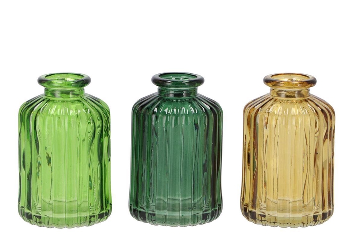 Karakum Forest Green Glass Bottle 6x6x10cm