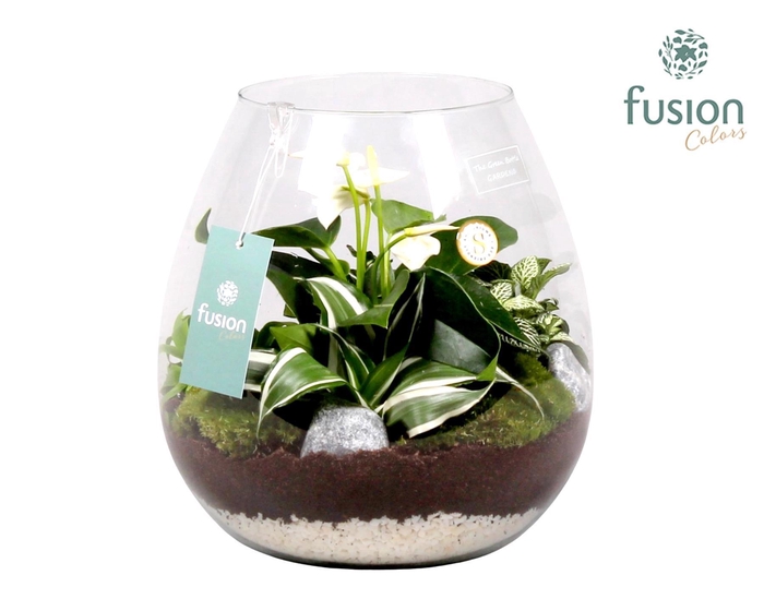 <h4>Green Bottle Abby Large met Arrrangement</h4>