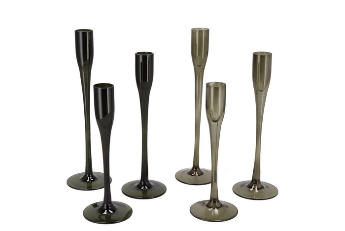 Jazz Green Candle Holder Straight Ass P/3 8x21cm