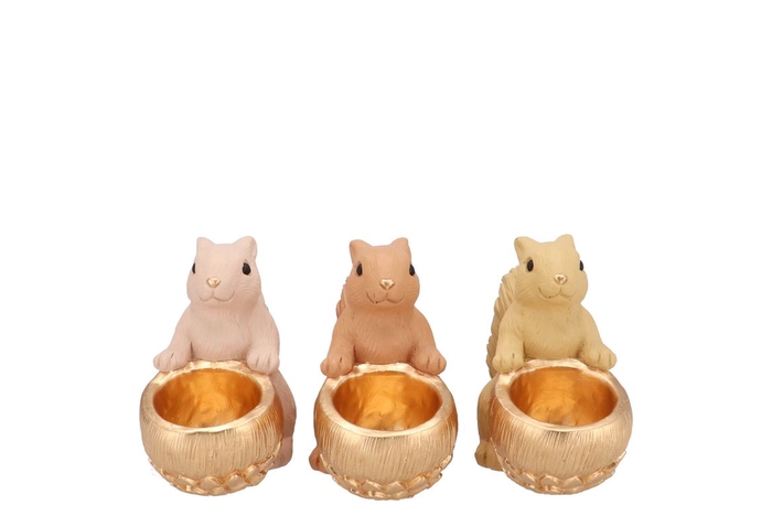 <h4>Jingle Warm Sand Mix Squirrel Sitting Ass 17x9x14cm</h4>