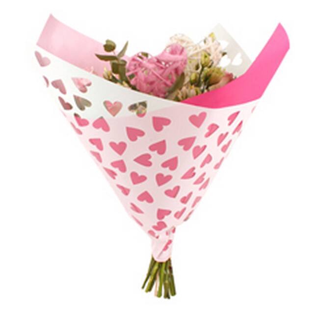 <h4>Vellen 80x90cm OPP50 Clear Hearts roze</h4>